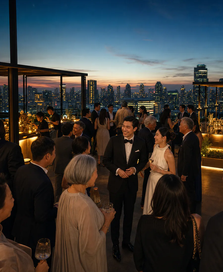 งานเย็นบนดาดฟ้า ใจกลางเมือง — ภาพที่ 2